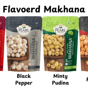 Title: Peri Peri Makhana, Minty Pudina Makhana, Black Pepper Makhana, Tangy Masala Makhana – Flavorful Roasted Foxnuts Combo Pack 4